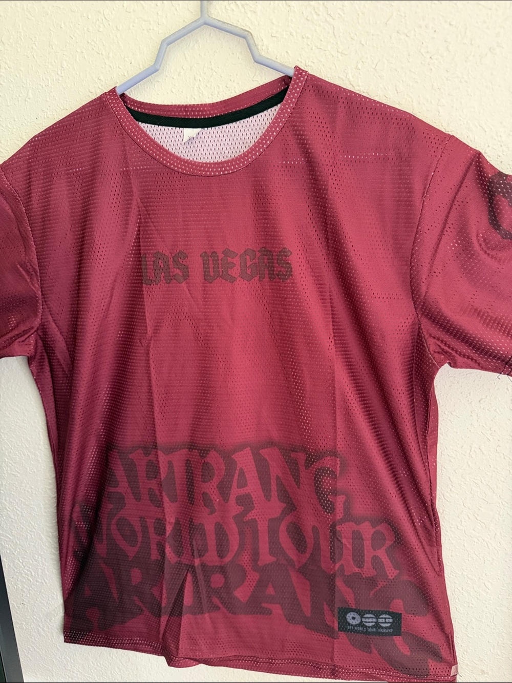 Las Vegas Graphic Mesh Jersey - Maroon Athletic Tee